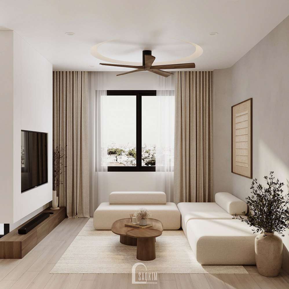 Thiết Kế Căn Hộ Đốc Ngữ Residence 102m2 Ba Ngủ Phong Cách Japandi